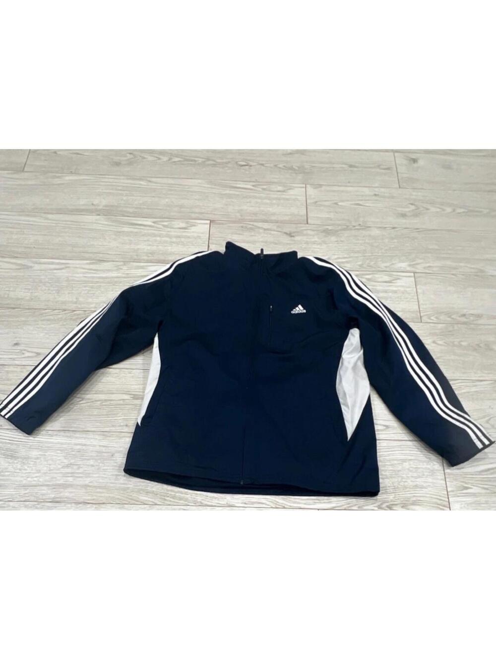 FALL/WINTER Adidas Men's Navy Blue Solid Collared Full Zip Track Jacket XL